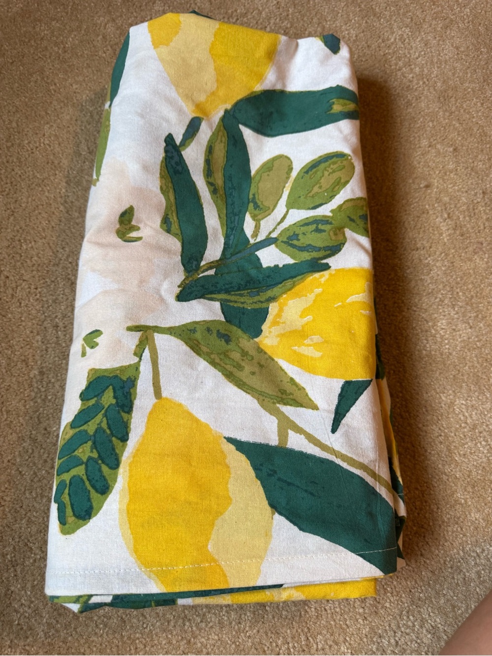 Urban Outfitters Lemon & Leaf Shower Curtain - Yellow & Green - Picture 3 of 3